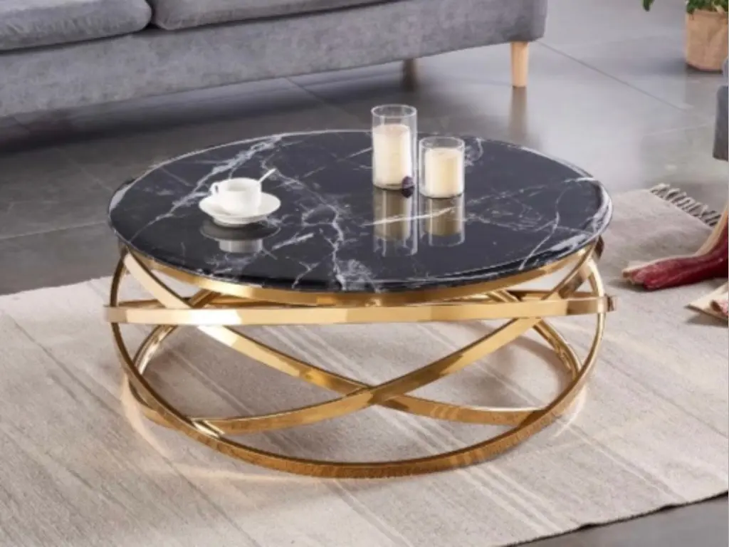 Round Marble Coffee Table - Image 2